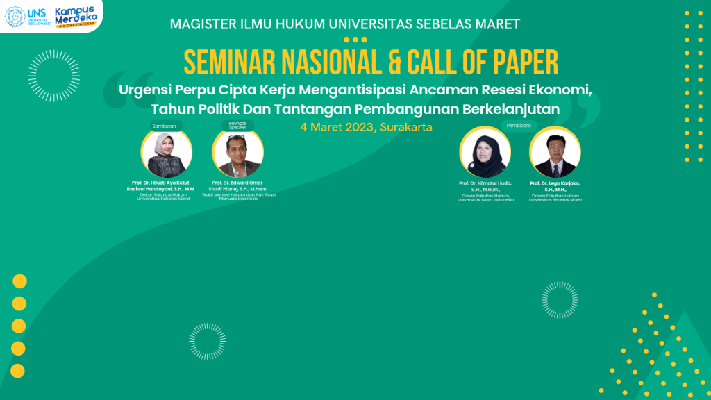 Seminar Magister Ilmu Hukum Universitas Sebelas Maret Surakarta